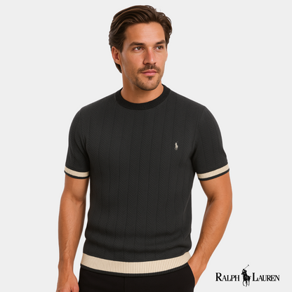 Ꮢalph Lauren™ T-Shirt a Maglia Testurizzata