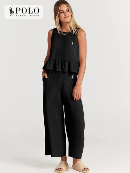 Ensemble deux pièces volanté pour femme