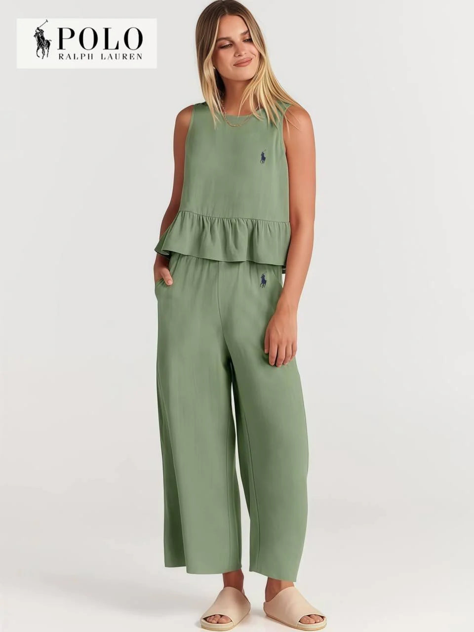 Ensemble deux pièces volanté pour femme
