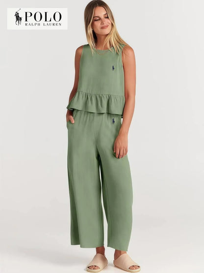 Ensemble deux pièces volanté pour femme
